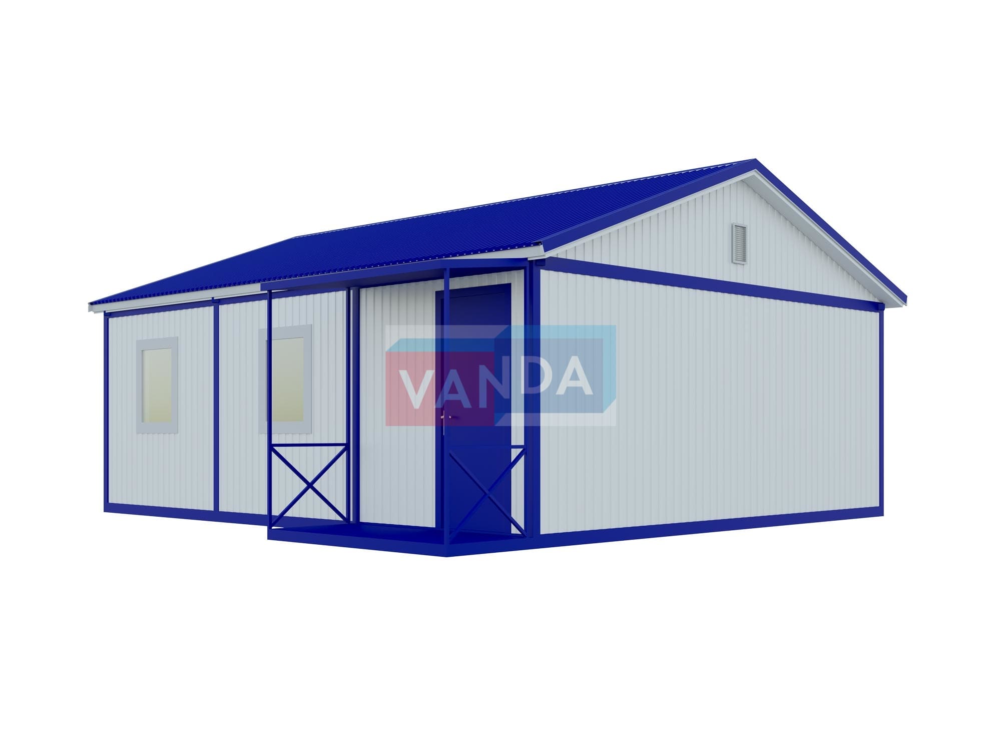 Модульная бытовка 7.2x6.0 Вагонка деревянная